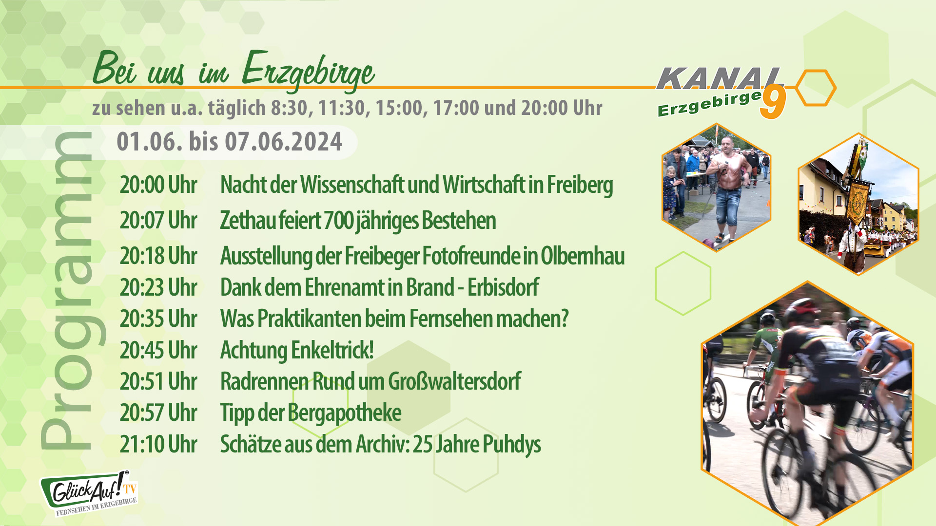 Bei uns im Erzgebirge für die Woche vom 01.06. bis 07.06.2024 Bei uns im Erzgebirge für die Woche vom 01.06. bis 07.06.2024