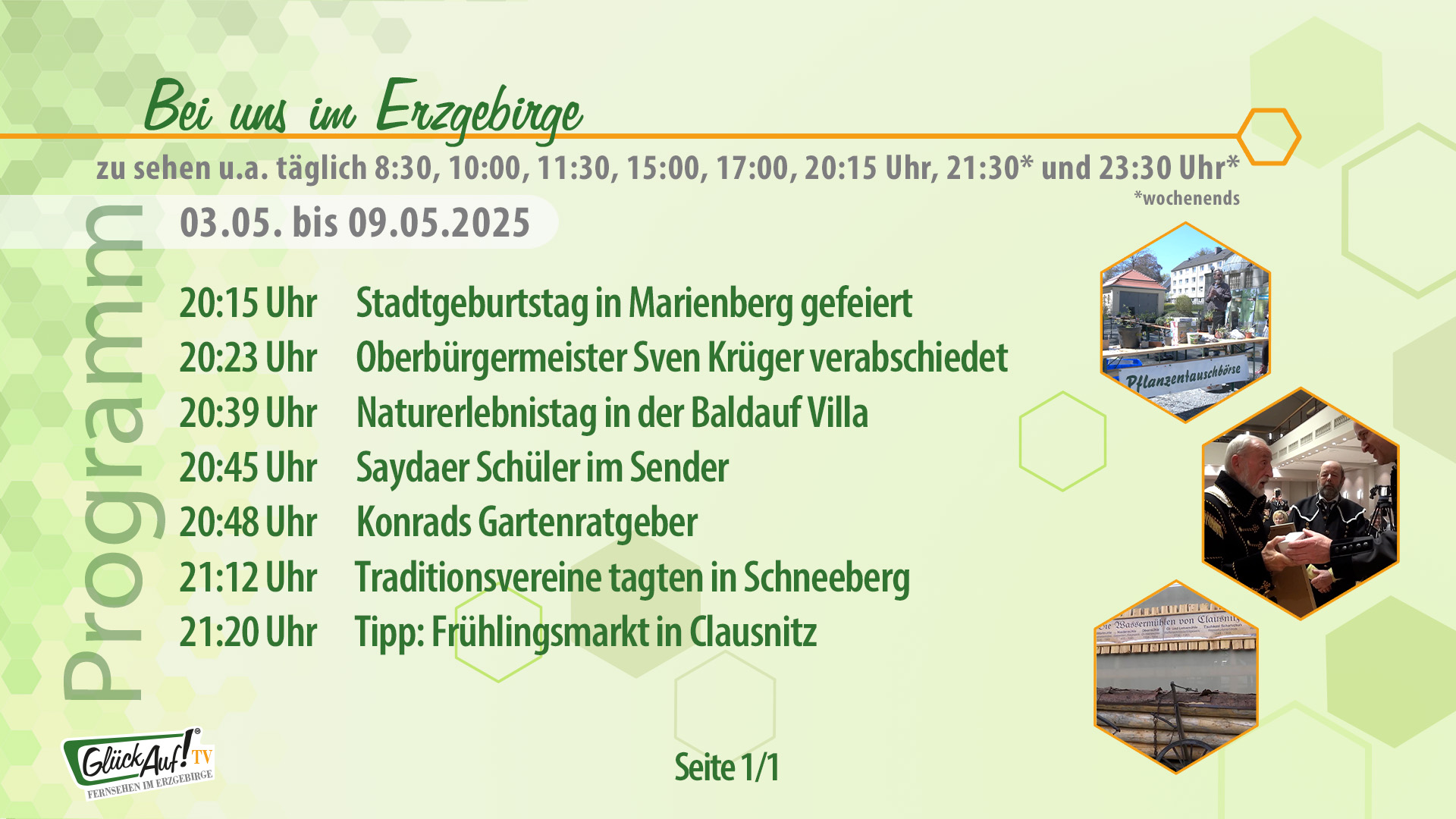 Bei uns im Erzgebirge für die Woche vom 03.05. bis 09.05.2025