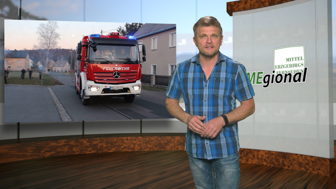 MEgional am 23. April 2019 mit dem neuen Feuerwehrfahrzeug für Kühnhaide