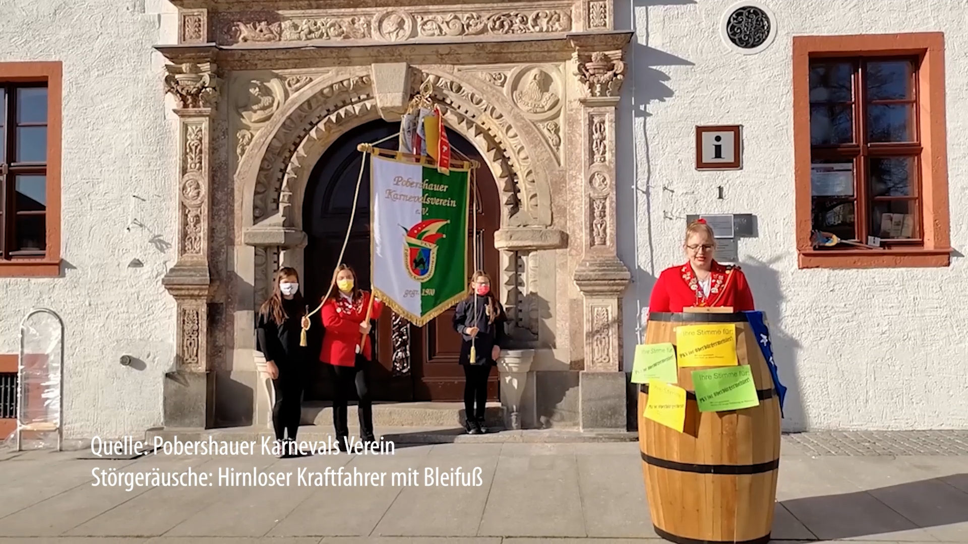 MEgional am 12. November 2020 mit Narren, die die Stadtherrschaft übernehmen