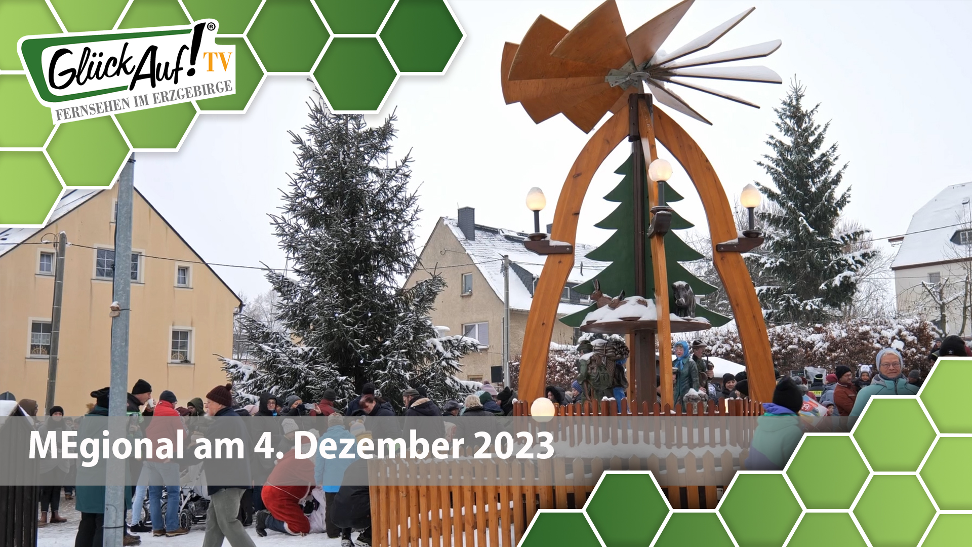 MEgional am 4. Dezember 2023 mit den Pyramiden anschieben in Venusberg