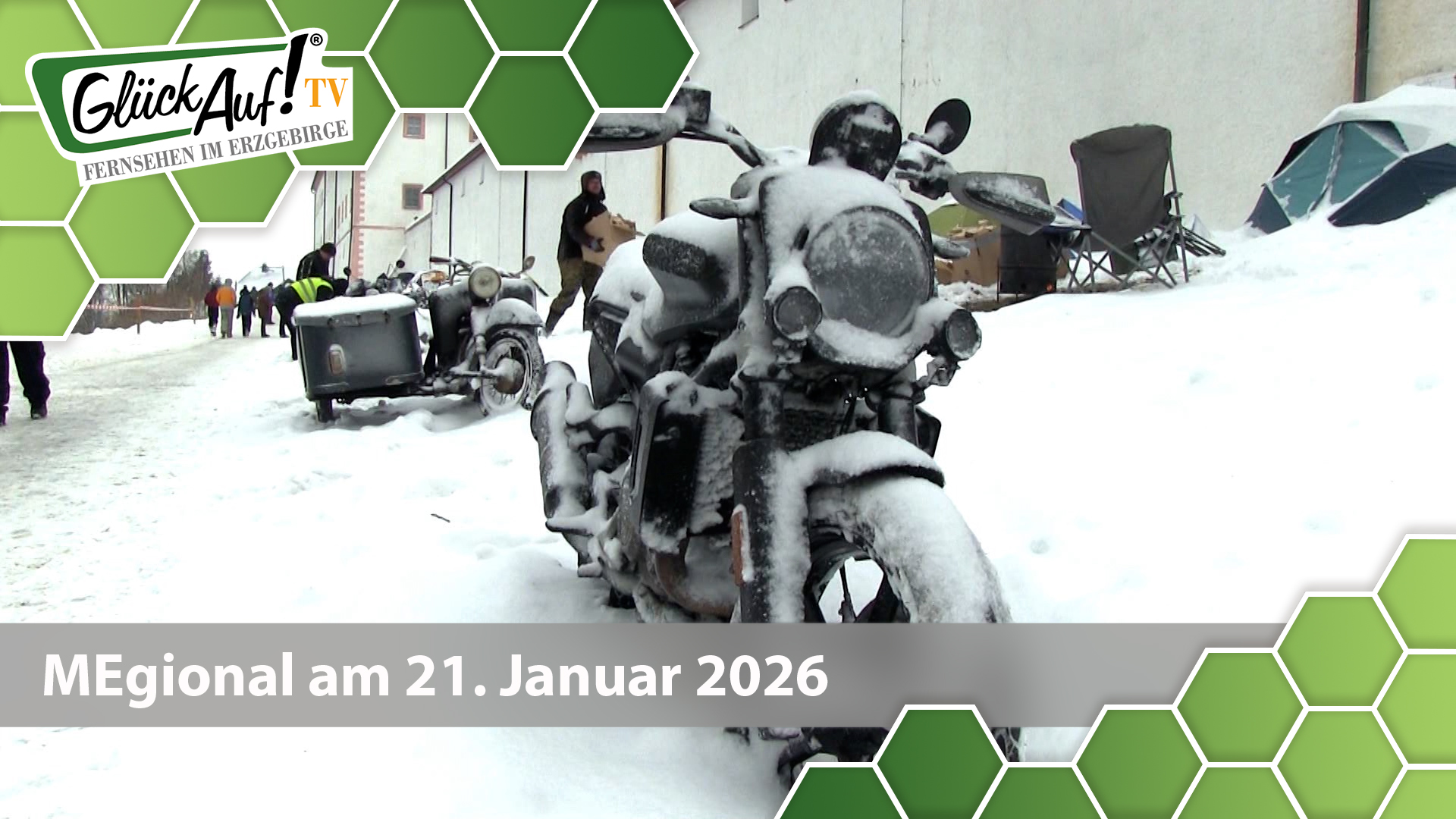 MEgional am 21. Januar mit dem Thema: Wintertreffen Motorradfahrer Augustusburg